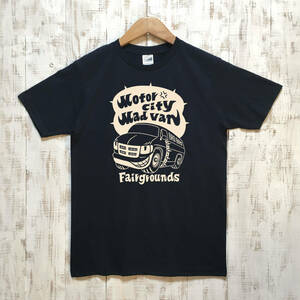 ■ MAD VAN RAM Tシャツ■150サイズ(レディースSサイズ相当)（ネイビーxナチュラル）DODGE RAM ダッジ　ラム　ラムバン　ダッジバン