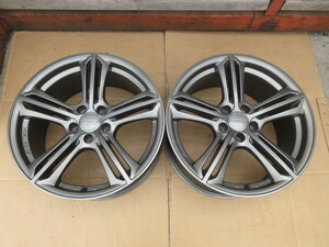 B6868 社外品 EUROTECH 18×8J OFF32 5穴/112 アルミホイール 中古 2本 ♪ アウディ外し ABA-4EBSMF NK16 WCX