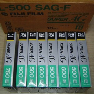 FUJI L-500SAG-F/L-750SAG-F βビデオカセットテープ 8本 未開封新品 SUPER AG ベータ