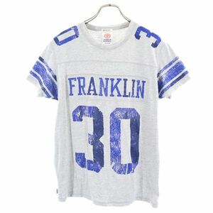 フランクリンマーシャル イタリア製 半袖 Tシャツ M グレー系 FRANKLIN&MARSHALL ロゴ メンズ 220620 メール便可