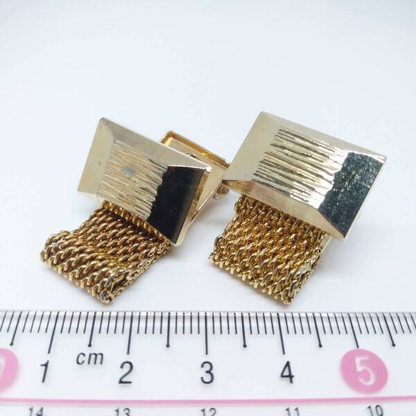 CW39 カフリンクス カフス ボタン ゴールド ラップアラウンド Wrap Cufflinks ベルト メッシュ チェーン