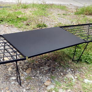 【送料無料】フィールドラック用　ステンレス天板（ブラック）×1枚 クッキングテーブル キャンプ テーブル ユニフレームにも対応