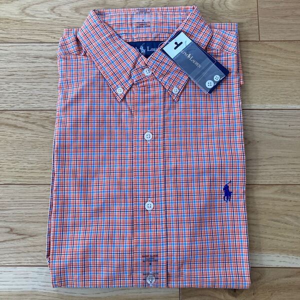 新品 タグ付き ラルフローレン ボタンダウンシャツ チェックシャツ 半袖シャツ POLO RALPH LAUREN メンズ S