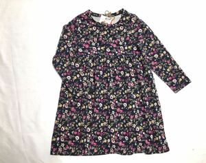 新品■Tailor vintage 女の子 長袖ワンピース 6 120 花柄 レトロ 可愛いスカート★