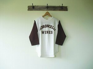 lot.4800 ベースボールＴ-シャツ/PEDRONCELLI WINES（WAREHOUSE） ウエアハウス　＠S 　オフホワイト　コットン100%　絶版品　デッド　新品