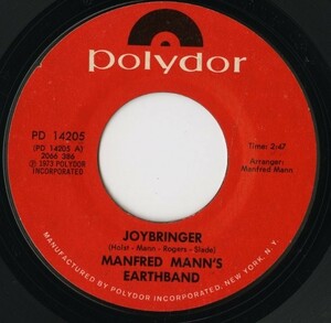 【ロック 7インチ】Manfred Mann's Earthband - Joybringer / Cloudy Eyes [Polydor PD 14205]