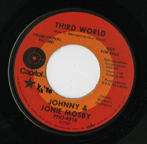 【ロック 7インチ】Johnny & Jonie Mosby - Third World / You Go Back To Your World [Capitol PRO-4919]