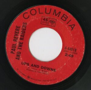 【ロック 7インチ】Paul Revere And The Raiders - Ups And Downs / Leslie [Columbia 4-44018]