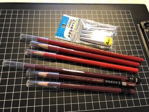 三菱鉛筆　Uni 4B 6B 硬筆用 赤鉛筆　アルミキャップ　まとめて　