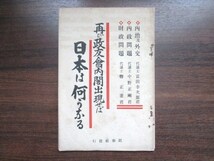 中野正剛ほか◆再び政友会内閣出現せば日本は何うなる◆昭５初版本◆立憲民政党帝国議会衆議院議員総選挙玄洋社頭山満国士右翼和本古書_画像1