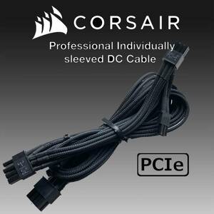 【正規品】 CORSAIR コルセア GPU グラボ 補助電源ケーブル 純正品 PCIe ８pin デュアル2×8pin（6+2) モジュラー プラグイン PSU.