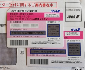 ■ ANA 全日空 株主優待券　2枚セット 2023年5月31日迄有効