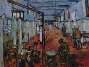 フィンセント・ファン・ゴッホ、【アルル療養院の内部】、希少な額装用画集より、状態良好、新品額装付、送料無料 Vincent Willem van Gogh
