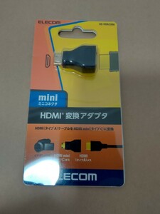 エレコム HDMI (メス) - Mini HDMI (オス) 変換アダプタ ブラック AD-HDAC3BK