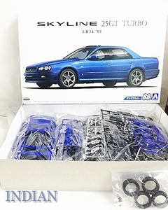 ◇3 アオシマ【1/24 ニッサン ER34 スカイライン 25GT ターボ `01】