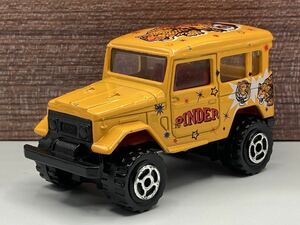 即決有★マジョレット トヨタ ランドクルーザー ランクル 40 4X4 黄★ミニカー