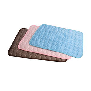  dog cat for contact cold sensation mat ice silk bed light blue 