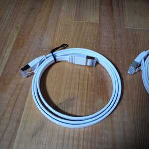 スリムフラットLANケーブル 1m Cat7 高速転送10Gbps RJ45コネクタツメ折れ防止 ノイズ対策ケーブル