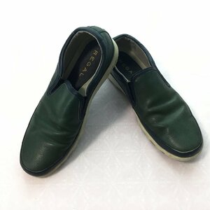 ■REGAL（リーガル） #NC6E 60LR 24 レザー スニーカー スリッポン 革靴 カンボジア製 サイズ:24㎝ 深緑■