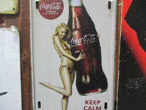 新品 壁掛けプレート コカ・コーラ Coca-Cola セクシーガール 美女 ビキニ 水着 パネル 壁飾り インテリア雑貨 ブリキ看板 居酒屋 バーBAR