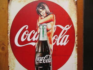 新品 壁掛けプレート コカ・コーラ Coca-Cola セクシーガール 美女 パネル 壁飾り インテリア雑貨 ブリキ看板 ビアガーデン 居酒屋 バーBAR