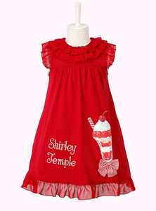 ◆シャーリーテンプル◆パフェptカットソーワンピース◆100サイズ◆アカ◆新品タグ付き◆夏ワンピ◆ShirleyTemple◆