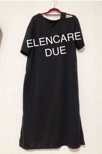 ELENCARE DUE 肩見せ　ロングワンピース ブラック