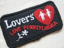 【中古】ビンテージ Lovers ラバーズ ラブ ペンシルバニア LOVE PENNSYLVANIA ワッペン/観光 記念 お土産 古着 アメカジ アメリカ 古着 541_画像2