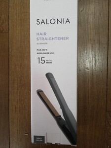 SALONIA サロニアストレートヘアアイロン グレー 15mm