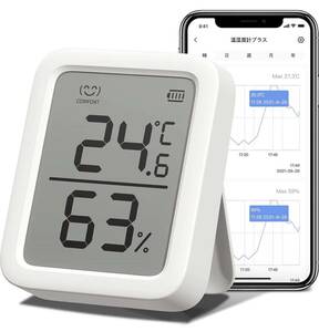 SwitchBot 温湿度計プラス Alexa 温度計 湿度計 - スイッチボット スマホで温度湿度管理 デジタル 高精度 コンパクト