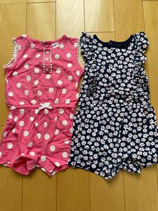 女の子 ショートオール カバーオール ロンパース ベビー夏服
