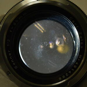 ★超希少★Carl Zeiss Sonnar ゾナー 85mm F2 Lens For Contarex コンタレックス用 ブラック♪/g17の画像10