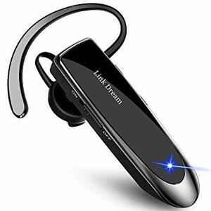 黒 Link Dream Bluetooth ワイヤレス ヘッドセット V4.1 片耳 日本語音声 マイク内蔵 ハンズフリー通話