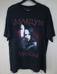 00s Marilyn Manson マリリンマンソン ビンテージ バンド Tシャツ L ブラック 2008年 北米 ツアー 限定 