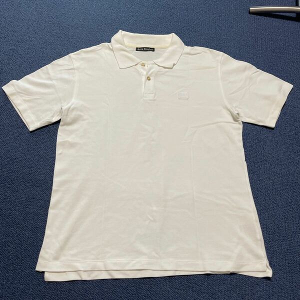 acne studios polo shirt / アクネスタジオポロシャツ/ white shirt / M size 