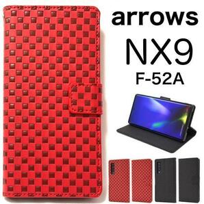 arrows NX9 F-52A アローズ スマホケース ケース 手帳型ケース チェック柄手帳型ケース