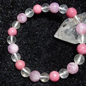 ロードナイト、クンツァイト、ホワイトガーデンクォーツ