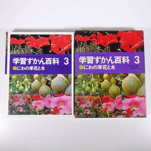 【送料800円】 学習ずかん百科 3 にわの草花と木 学研 学習研究社 1974 函入り大型本 子供本 児童書 図鑑 植物 野草 草花