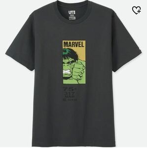 ◇ ユニクロ マーベルUT【 ハルク 】メンズU首半袖Tシャツ 《 サイズ ：L 》《 カラー ：ダークグレイ 》◎新品◎