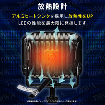 10270-100w led作業灯 ワークライト イエロー フラッシュ点滅 100w 広角 警告灯 LED投光器 デッキライト 前照灯 路肩灯 補助灯 タイヤ灯 _画像5