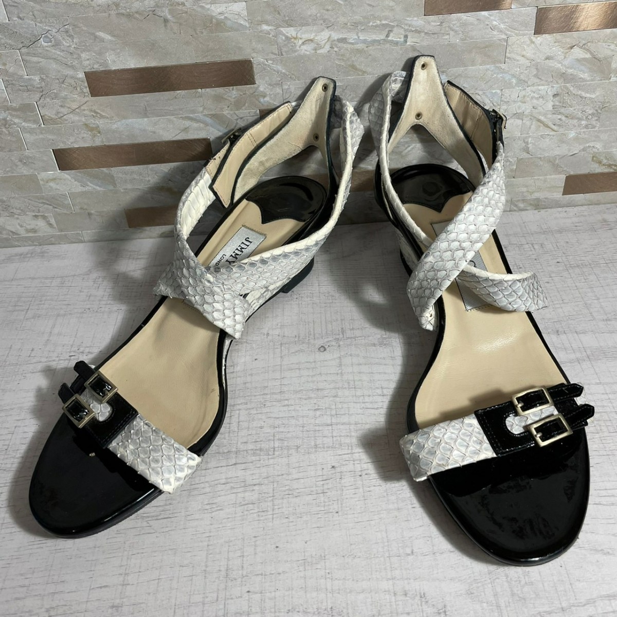 ☆新品☆ Jimmy Chooナッパレザー ウェッジサンダル www.gwcl.com.gh