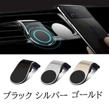 フィット スマホ 携帯 ホルダー エアコン吹き出し口 クリップ型 全3 色 選択式 汎用品_画像1