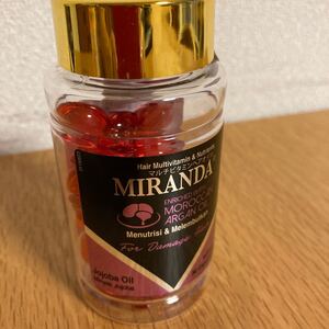ヘアオイルミランダ ヘアマルチビタミン 30粒ボトル ピンク