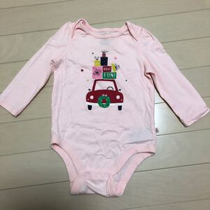長袖ロンパース ベビー服 GAPBaby ピンク 70 ロンパース