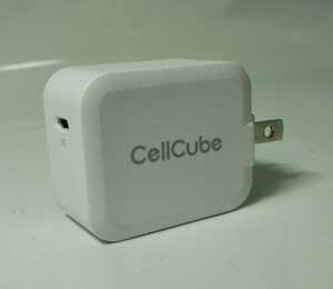 かS送料100円 CellCube USB急速充電器 CC-AC03-WH USB-C充電器 20W 白 ホワイト ACアダプター Type-C対応 PD対応 1ポート 