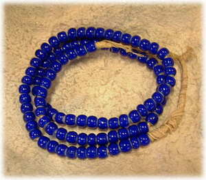 gb-93* re-arrival * white Heart beads indigo blue 1 ream 