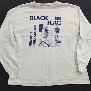 BLACK FLAG T-shirt Vintage single stitch SST black flag minor threat minor slit ROLLINS BAND... city 