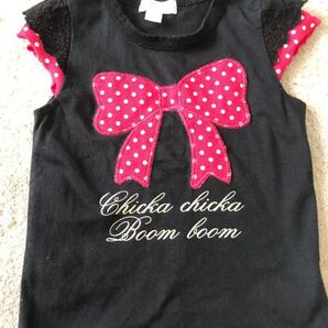 リボンがかわいい chicka chicka boom boom カットソー チッカチッカブーンブーン 80-90 XS