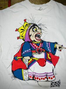 90s ANDAZIA 不思議の国のアリス ハートの女王 Tシャツ ビンテージ Alice in wonderland vintage