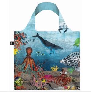 LOQI 【新品】ローキー エコバッグ KW.GB Great Barrier Reef 男女兼用 コンパクト サブバッグ ショッピングバッグ ブルー